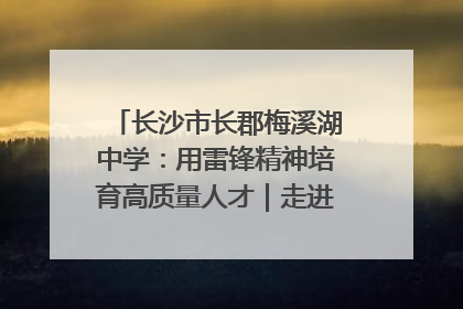 长沙市长郡梅溪湖中学：用雷锋精神培育高质量人才｜走进新时代“雷锋传人 长沙榜样”
