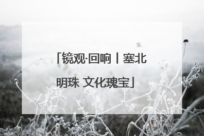 镜观·回响丨塞北明珠 文化瑰宝