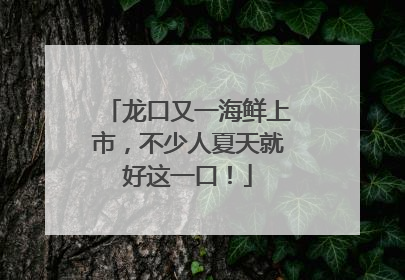 龙口又一海鲜上市，不少人夏天就好这一口！