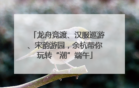 龙舟竞渡、汉服巡游、宋韵游园，余杭带你玩转“潮”端午