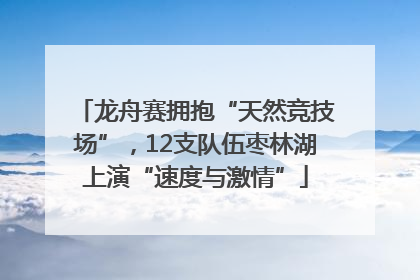 龙舟赛拥抱“天然竞技场”，12支队伍枣林湖上演“速度与激情”