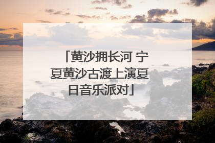 黄沙拥长河 宁夏黄沙古渡上演夏日音乐派对