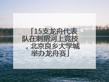 15支龙舟代表队在刺猬河上竞技，北京良乡大学城举办龙舟赛