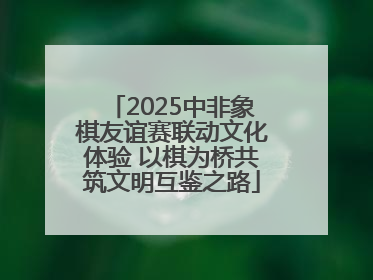 2025中非象棋友谊赛联动文化体验 以棋为桥共筑文明互鉴之路