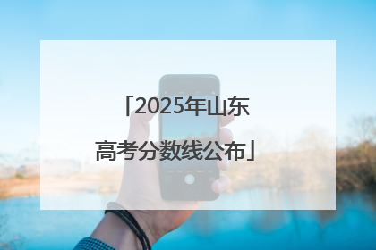2025年山东高考分数线公布