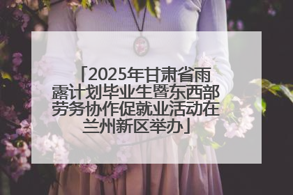 2025年甘肃省雨露计划毕业生暨东西部劳务协作促就业活动在兰州新区举办