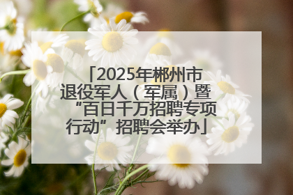 2025年郴州市退役军人（军属）暨“百日千万招聘专项行动”招聘会举办