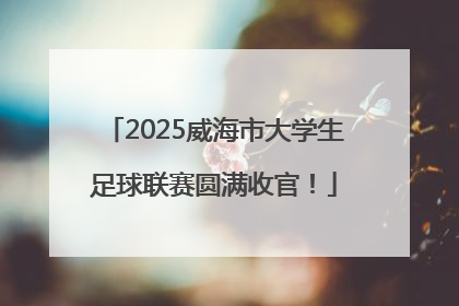 2025威海市大学生足球联赛圆满收官！