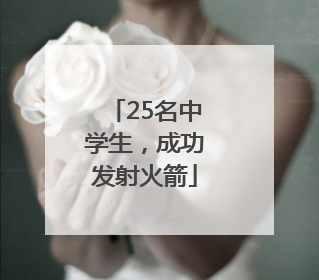 25名中学生，成功发射火箭