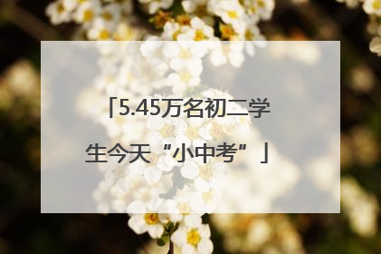5.45万名初二学生今天“小中考”