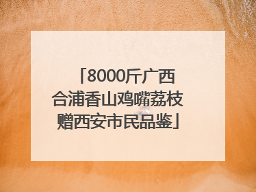 8000斤广西合浦香山鸡嘴荔枝赠西安市民品鉴