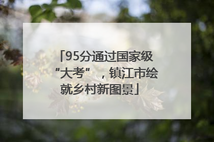 95分通过国家级“大考”，镇江市绘就乡村新图景